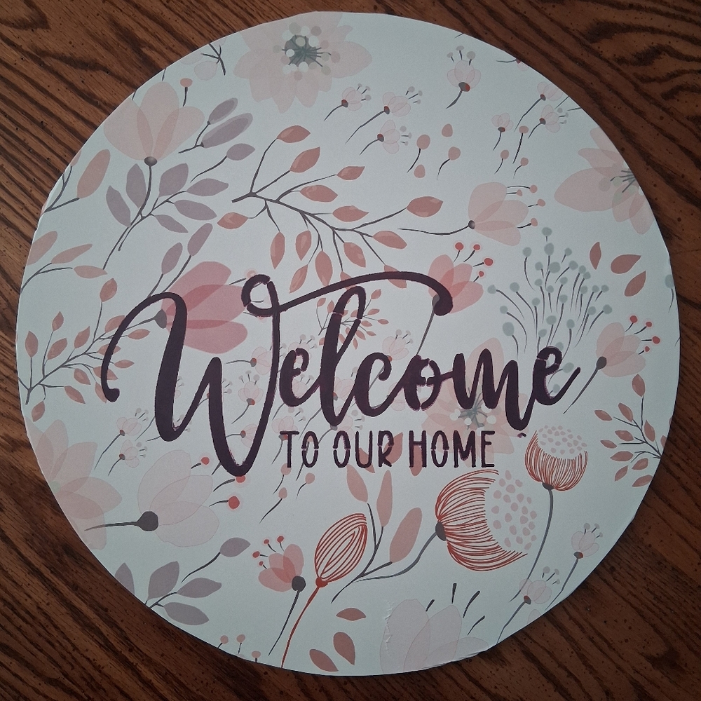 Floral Welcome Sign